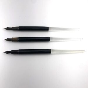 3 Vintage Esterbrook Desk Fountain Pens 1550 1554 2668 – Acrylic/Lucite Bodies
